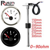 50/175/200/225/250/275/300mm 0 90ohm Fuel Level Sensor Fit 52mm Fuel Level Gauge Red Backlit Car Gauges For Boat Truck 9-32V