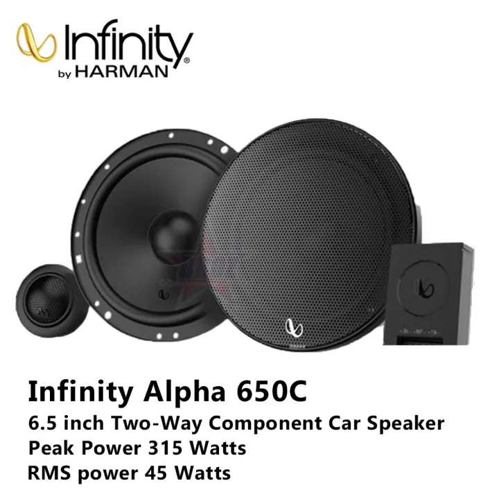 Infinity Alpha 650C 6.5 inch TwoWay Component Car Speaker Peak Power 315Watts Lazada