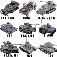 Military Main Battle Tank Building Blocks WW2  Soviet Vehicle German Armored Car Army Soldiers Figures Fighter Bricks Toys Gift Building Sets