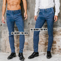 AB Skinny For Men สีฟ้าฟอก กางเกงสกินนี่ยีนส์ 16 สี ของแท้ จากเพจดัง 80,000 Like กางเกง AB สกินนี่ยีนส์ ผู้ชาย AB Skinny ผู้ชาย