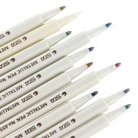 10 Pcsbox Drawing Painting Marker Pens Metallic Color Pens For Black Paper Art Supplies Marker Pens Stationery Material Escolar