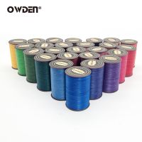 OWDEN 25สี0.35มม. 0.45มม. 0.55มม. 0.65มม. หนังด้ายแว็กซ์กลมลายเย็บผ้าหัตถกรรมเครื่องหนังโพลีเอสเตอร์