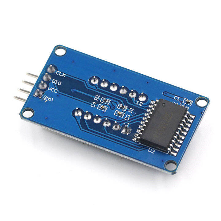 m1637โมดูลจอแสดงผล-led-แบบดิจิตอล4บิตสำหรับ-arduino-7ส่วน0-36นิ้วนาฬิกาหลอดขั้วแอโนดสีแดงแบบอนุกรมสี่แผงวงจร