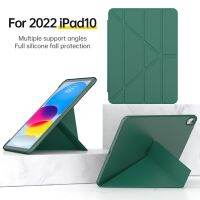 【cw】 Triple Fold TPU Silicone Soft Tablet Case for Apple Ipad 10 Pro 11 Air 2 3 4 Mini 6 9.7 10.5 10.9 12.9 Inch Translucent Cover