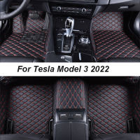 พรมปูพื้นรถยนต์สำหรับ Tesla รุ่น3 2022 DropShipping Center Auto อุปกรณ์ตกแต่งภายในหนังพรมพรมเท้า Pads