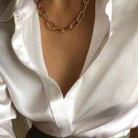 316L Stainless Steel Chain Necklaces For Women Punk Collar Boho Chokers Necklaces For Women Jewelry Aesthetic Thick Neckl