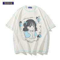 Hop Street Tshirt Men Cotton Short Sleeves 2022 Cartoon Cute Printed T Shirt Mens Tee