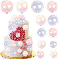 ?【Lowest price】Qearl 33pcs Bubble balls เค้ก Topper ลูกเค้ก toppers เค้กพลาสติกที่มีสีสัน