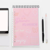 Dulrua 2 ชิ้น Office Undated Planner Spiral Notepad Daily Planner Notebook นักเรียน Plan Notepad