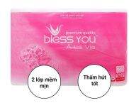 6 cuộn 2 lớp  Giấy vệ sinh cao cấp BLESSYOU À LA VIE 100% bột giấy nguyên