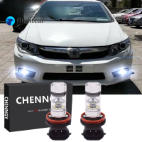 Flightcar สำหรับ Honda Civic SNB (FB) ปี2012-2015-6000K สีขาว9-32V โปรเจคเตอร์ LED ชุดหลอดไฟหน้าไฟตัดหมอก (1คู่) อุปกรณ์เสริม