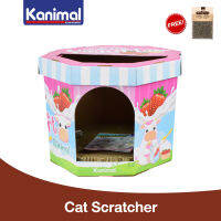 Kanimal Cat Toy ของเล่นแมว ที่ลับเล็บแมว รุ่น Yogurt Box (ประกอบง่าย) สำหรับแมวทุกวัย ขนาด 41.5x41.5x30 ซม. แถมฟรี! Catnip