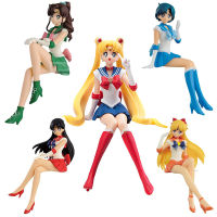 5pc Sailor Mercury Cartoon Mars Mercury Anime Action Figures Model Doll Collection Kawaii Decoration Girl Gift Toys For Children
