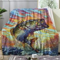 [COD]Go Fishing Blanket,itive Sports Multi Function Blanket - Bed Couch Living Room Bedroom Decor, Lightweight Warm Traveling Camping Flannel Throw Blanket ซื้อทันทีเพิ่มลงในรถเข็น