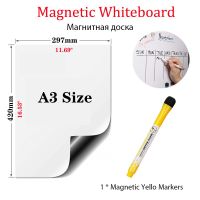 A3 Size Soft Magnetic Whiteboard Dry Wipe White Boards School Office Kitchen Fridge Stickers Memo Message Kid Drawing Board