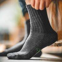 【jw】☾△♈  Maden Thick Terry Wool Socks Men’s Knitted Crew Socks Breathable Warming Color Sole 2022 New