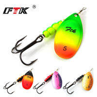 FTK 1PC Spinner เหยื่อ 3.2g 4.3g 6.1g 9.6g 13.6g Spinner เหยื่อช้อนตกปลาเบสล่อ Treble Hook Tackle คุณภาพสูง-Luqiande