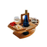 Portable Wooden Cheese Board Wooden Fruits Tray Platter Integrated Fruit/Wine Plate for Nuts Wine