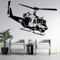 Huey Helicopter Vinyl Wall Stickers Transport Military War Weapons School Teen Kids Room Living Room Decor Art Mural Wallpaper 9 Stickers