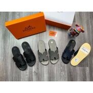 Dép Hermes nam đế gỗ - dép chữ H nam full box clip + ảnh thật