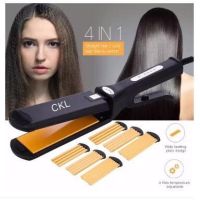 4 in 1 CKL1044 เครื่องหนีบผม [หน้ากว้าง] ครื่องหนีบผม ที่หนีบผม ความร้อน 4 ระดับ หนีบตรง หนีบเงา ม้วนลอน ทำวอลลุ่ม งุ้มปลาย