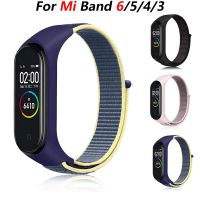 [ladies jewelry]   สายรัดสำหรับ Mi วง6 5 4สร้อยข้อมือ Xiaomi Miband 6 Miband 5 Miband 4ไนล่อนสมาร์ทดูวงข้อมือสร้อยข้อมือ Mi วง3 4 5 6สาย