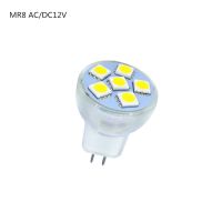 [HOT QQZIWWUJJWG 104] หลอดไฟสปอตไลท์ LED MR8 12V สปอตไลท์ขนาดเล็ก DC12V MR8 AC12V 5050-6SMD