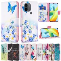 [HOT P] เคสหนังเพ้นท์กระเป๋าสตางค์สำหรับ Xiaomi Redmi A1 Plus 9C 9A 10C 9T Note 11 Pro 10 9 8T 7 Xiaomi 12T 12 Lite 11T Poco X3 X4 M4 Pro