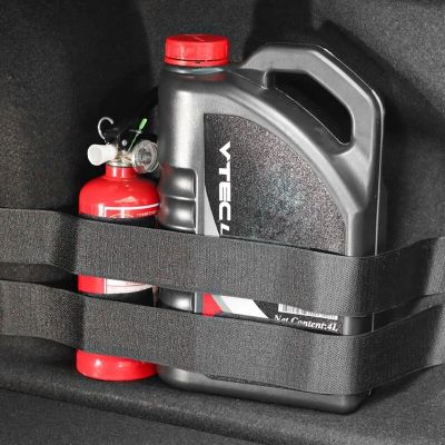 ；‘【】- Universal Car Trunk Storage Device Hook And Loop Strong Adhesion Fixed Straps Solid Color Baggage Debris Anti-Drop Magic Sticker