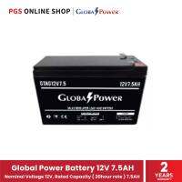 Global Power Battery 12V 7.5AH (แบตเตอรี่แห้ง) สำหรับเครื่องสำรองไฟ ไฟฉุกเฉิน และอุปกรณ์ไฟฟ้า สินค้ารับประกัน 2 ปี