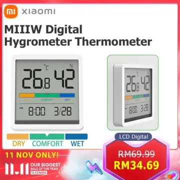 XIAOMI Miiiw Mute Temperature Humidity Clock Digital Hygrometer