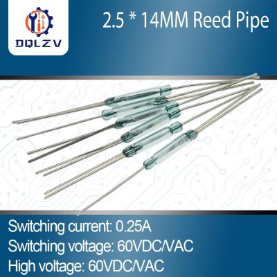 5PCS 100 original Reed Switch 3 pin 2.5X14MM Magnetic Switch Normally Open and Normally Closed Conversion