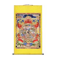 Thangka ม้วนภาพพิมพ์ตกแต่งสนามแบบหกเส้นทาง,ภาพแขวนสิบสองกรรม Samsara แผนภาพธรรมะ