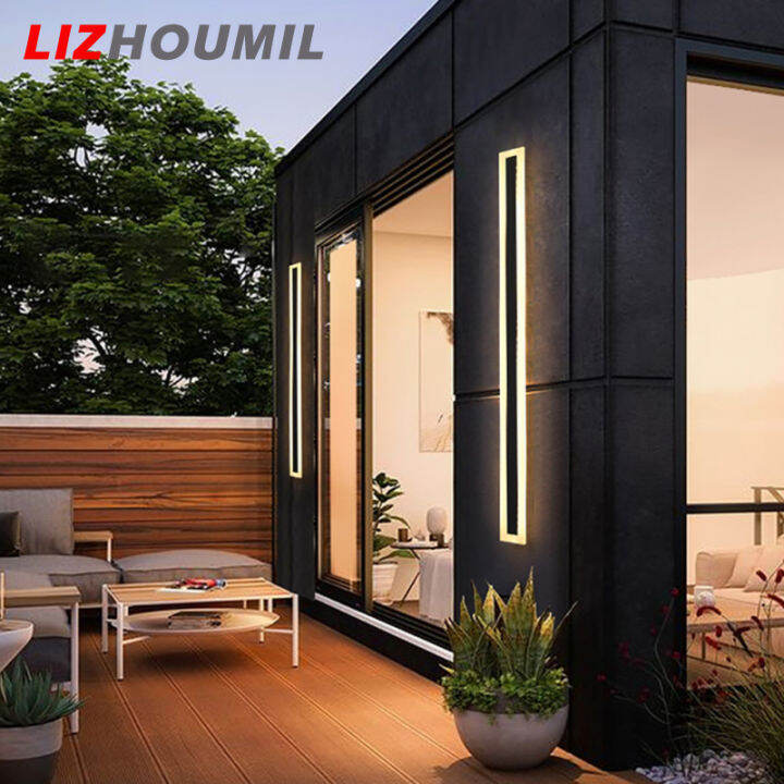 lizhoumil-โคมไฟผนังกันน้ำยาวกลางแจ้งประหยัดพลังงานไฟตกแต่งความสว่างสูงสำหรับสวนห้องนอนห้องนั่งเล่น