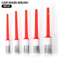 MotorPark 5Pcs Car Dashboard Detail Brush Boar Hair Bristle Brushes Exterior Interior for Cleaning Auto Detail Tools