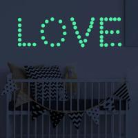 407Pcs Dot Luminous Starสติ๊กเกอร์ติดผนังในบ้านRoom DecorเรืองแสงในDark Decal