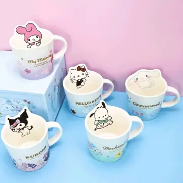Sanrio Hello Kitty Ceramic Mug Cartoon Print Cute Water Cup Milk