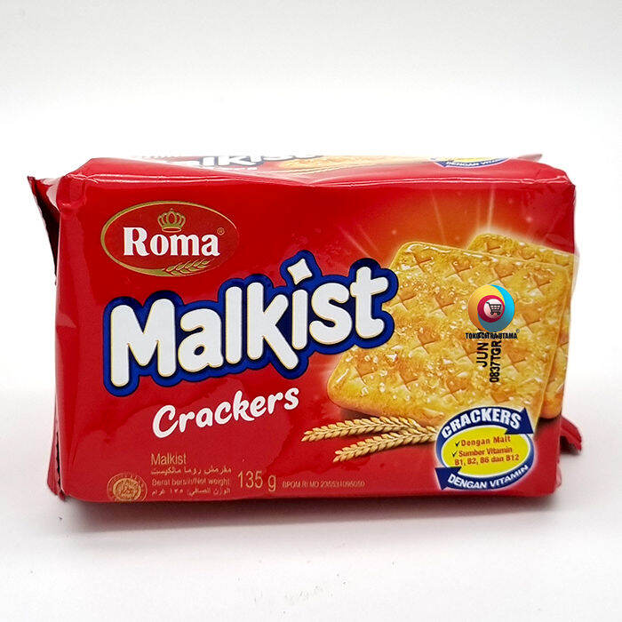Roma Malkist Biskuit Biscuit All Varian Rasa Cream Crackers 135 g