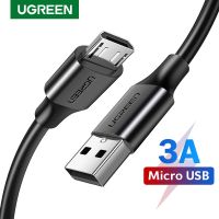 สายไมโคร USB Ugreen 3A สายชาร์จสำหรับอย่างรวดเร็ว S7 Redmi HTC LG โทรศัพท์มือถือสายรับส่งข้อมูลสายเครื่องชาร์จ USB