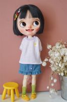 กระโปรงสั้นยีนส์ใช้ได้ทุกวันอุปกรณ์เสื้อผ้าตุ๊กตา1/6 Yosd Bjd