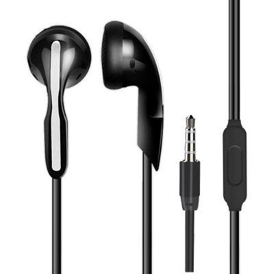 ชุดหูฟังหูฟังเพลง3.5มม.,ชุดหูฟังควบคุมแบบมีสายที่อุดหูเบสร้ายแรงพร้อมไมโครโฟนสำหรับ Samsung Xiaomi โทรศัพท์คอมพิวเตอร์