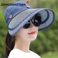 ✐♙✸ New Fashion Flat Sun Hat Women 39;s Summer bow Button Straw Hats For Women Beach Headwear 6Colors chapeau femme Gift