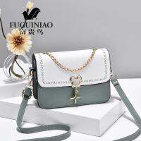 Fuguiniao bag womens 2021 womens bag fashion One ShoulderFuguiniao กระเป๋าหญิง2021กระเป๋าสตรีกระเป๋าสะพายไหล่เดี่ยวของ Messenger กระเป๋าห่วงโซ่คุณภาพสูงแฟชั่นกระเป๋าสี่เหลี่ยมขนาดเล็กyu 9.26