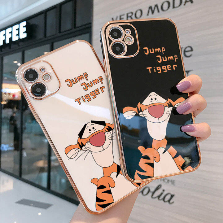 ggk-ปลอกชุบเคลือบลายการ์ตูนเสือวินนี่เดอะพูห์ฟรีสายคล้อง-y02t-y02a-vivo-เคสโทรศัพท์นิ่ม