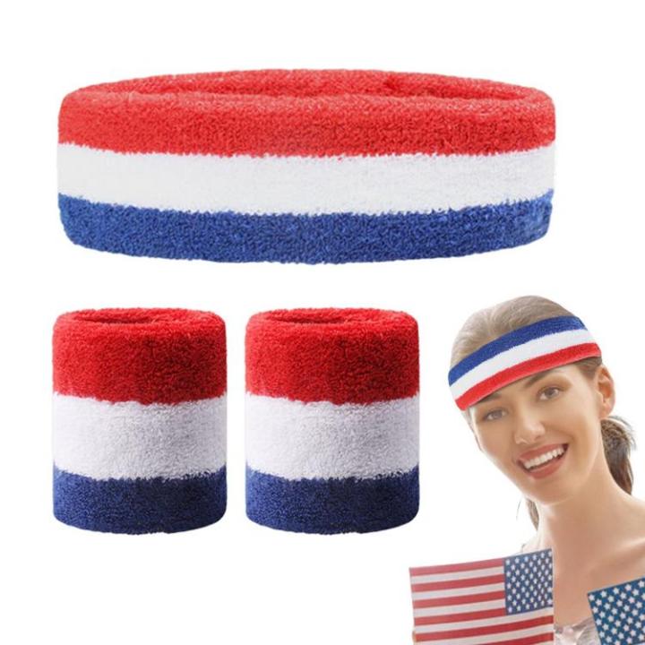 4th-of-july-headband-cotton-american-sweatbands-for-wrist-and-head-breathable-sweat-absorbent-bands-for-running-gym-basketball-exercise-and-football-stunning