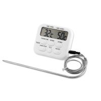 ﹉❣ Food Thermometer TA278 Digital Cable Sensor Wireless Meat Thermometer Alarm Timer for Home Cooking Kitchen Barbecue Tools