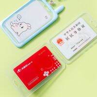 HEMPW Kawaii พกพาสะดวก เครดิต โปร่งใส กระต่าย แมว กระเป๋าใส่บัตรเกาหลี ผู้ถือบัตรนักเรียน การควบคุมการเข้าถึงบัตร การ์ดเก็บข้อมูล