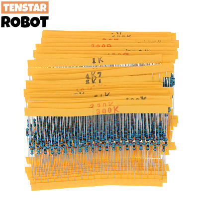 【2023】30 Kind 14W Resistance 1 Metal Film Resistor Assorted Kit Each 20 Total 600pcs 47Ω220Ω1K10K47K68K100K220K1M