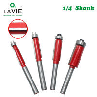 LAVIE 1pc 1/4 นิ้วก้าน 6.35mm Flush Trim Router Bit สําหรับเครื่องตัดไม้ตัดแต่งพร้อมเครื่องตัดมิลลิ่งแบริ่งงานไม้ MC01029