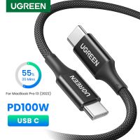 UGREEN USB C 100W สำหรับ Macbook Pro ชิป E-Marker ในตัว S21 5A ชนิด C ชาร์จเร็ว